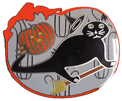 Enamel pin, Halloween Cat