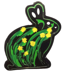 Black Rabbit Enamel Pin