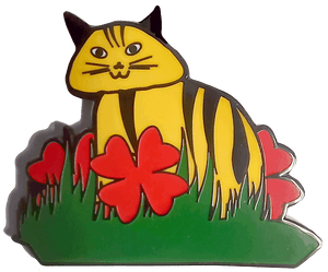 Enamel pin, Stillness cat
