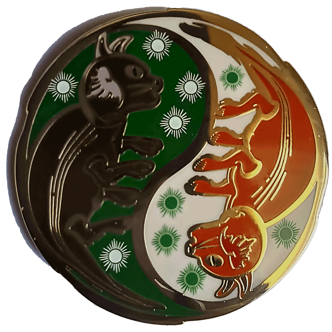 Enamel pin, Ying Yang Cats