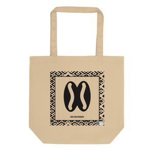 100% cotton Eco Tote Bag, featuring the Adinkra symbol for unity