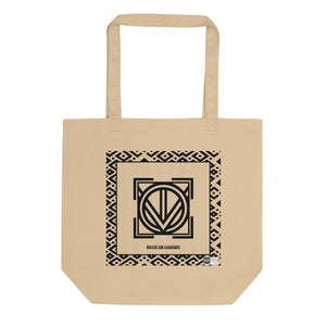 100% cotton Eco Tote Bag, featuring the Adinkra symbol for service