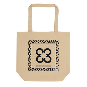 100% cotton Eco Tote Bag, featuring the Adinkra symbol for dutifulness