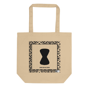 100% cotton Eco Tote Bag, featuring the Adinkra symbol for praise