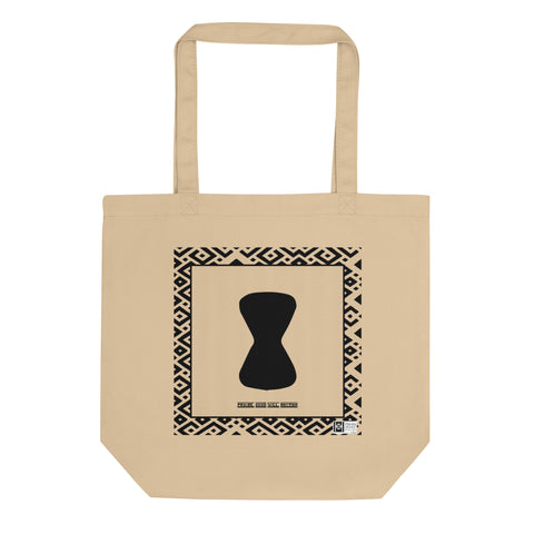 100% cotton Eco Tote Bag, featuring the Adinkra symbol for praise