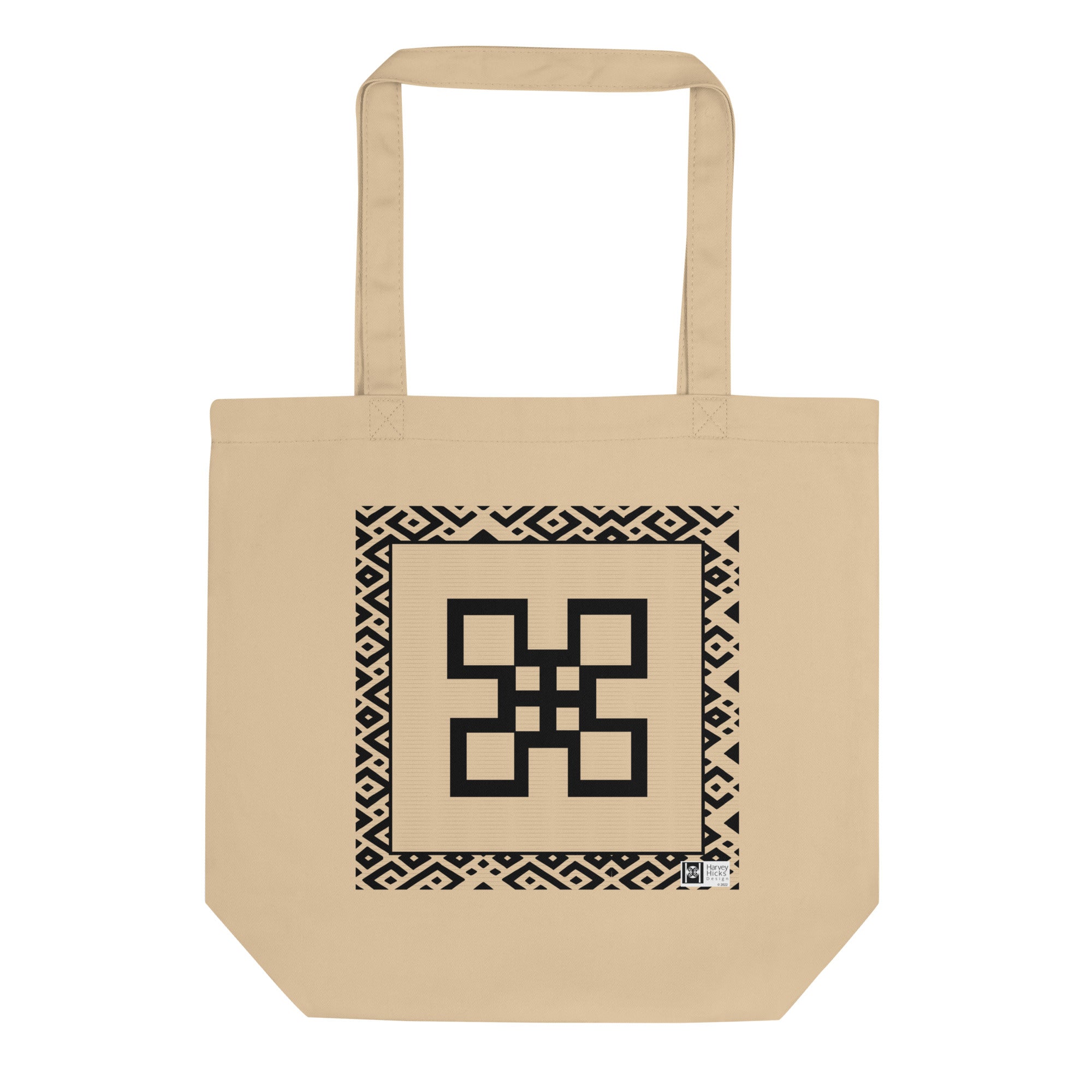 100% cotton Eco Tote Bag, featuring the Adinkra symbol for excellence, NO TEXT