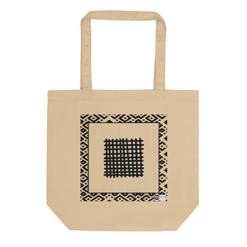 100% cotton Eco Tote Bag, featuring the Adinkra symbol for a good marriage, NO TEXT