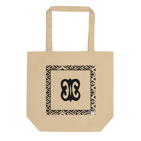 100% cotton Eco Tote Bag, featuring the Adinkra symbol for that which is imperishable, NO TEXT