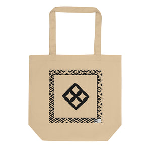 100% cotton Eco Tote Bag, featuring the Adinkra symbol for safety, NO TEXT
