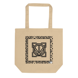 100% cotton Eco Tote Bag, featuring the Adinkra symbol for service, NO TEXT