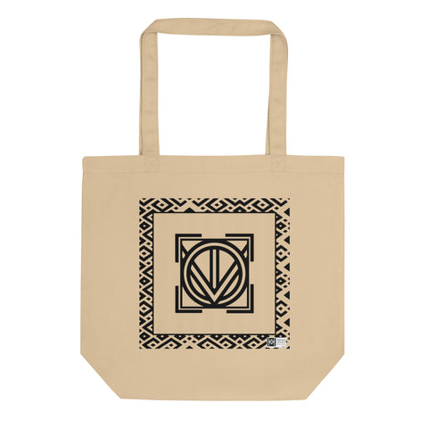 100% cotton Eco Tote Bag, featuring the Adinkra symbol for service, NO TEXT