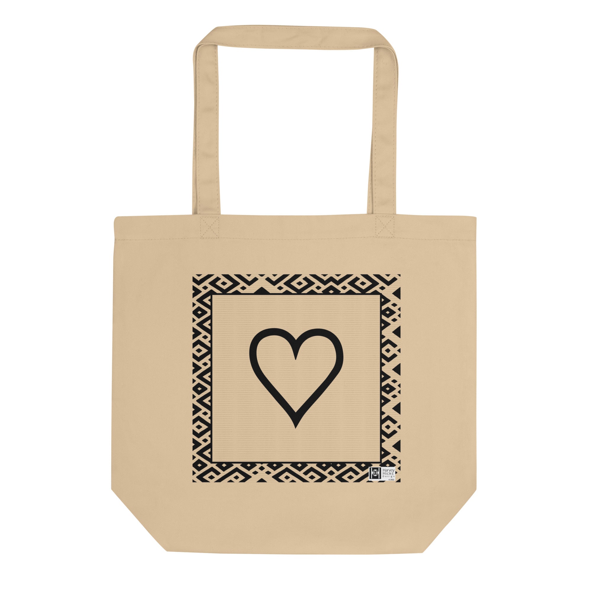 100% cotton Eco Tote Bag, featuring the Adinkra symbol for good will, NO TEXT