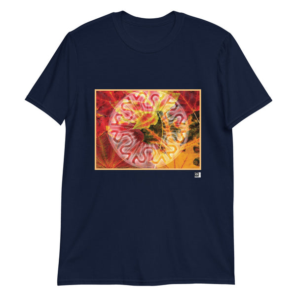 Short sleeve tee featuring a Fall-Winter theme. Colors: navy, black